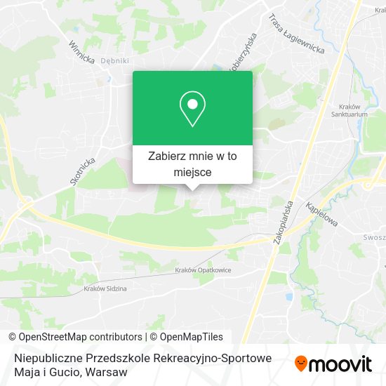 Mapa Niepubliczne Przedszkole Rekreacyjno-Sportowe Maja i Gucio