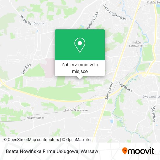 Mapa Beata Nowińska Firma Usługowa