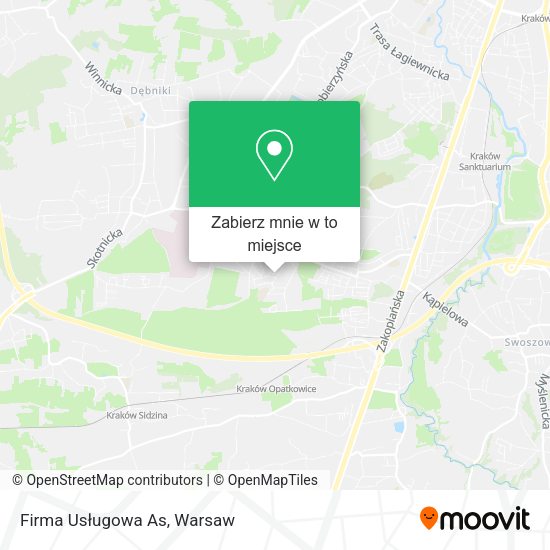 Mapa Firma Usługowa As