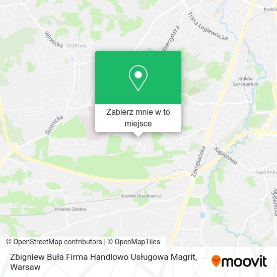 Mapa Zbigniew Buła Firma Handlowo Usługowa Magrit