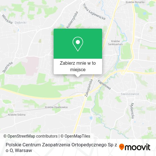 Mapa Polskie Centrum Zaopatrzenia Ortopedycznego Sp z o O