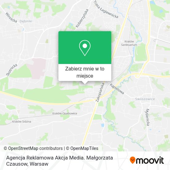 Mapa Agencja Reklamowa Akcja Media. Małgorzata Czausow