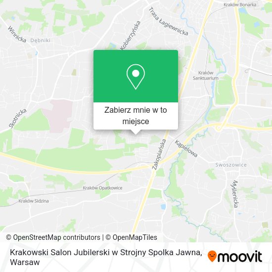 Mapa Krakowski Salon Jubilerski w Strojny Spolka Jawna