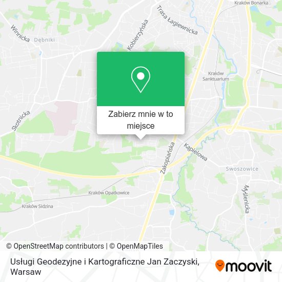 Mapa Usługi Geodezyjne i Kartograficzne Jan Zaczyski