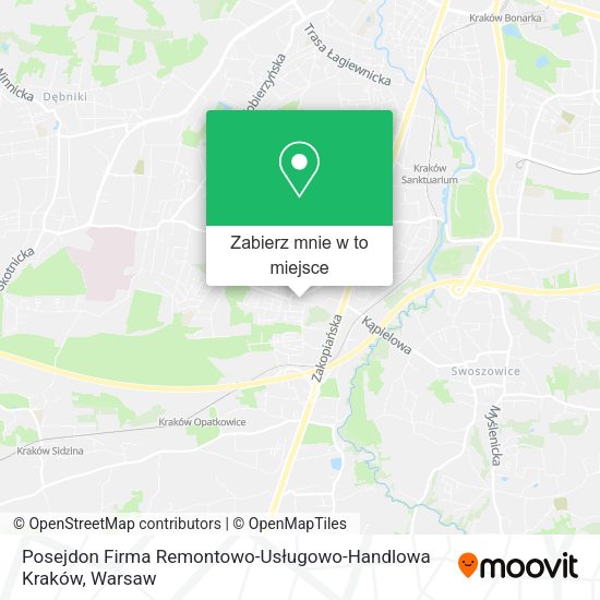 Mapa Posejdon Firma Remontowo-Usługowo-Handlowa Kraków