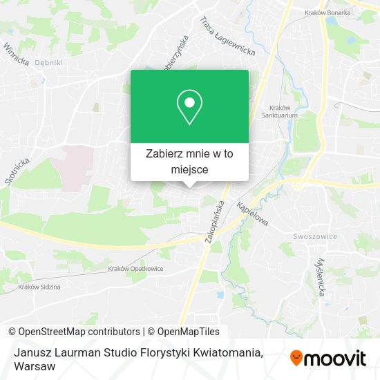 Mapa Janusz Laurman Studio Florystyki Kwiatomania