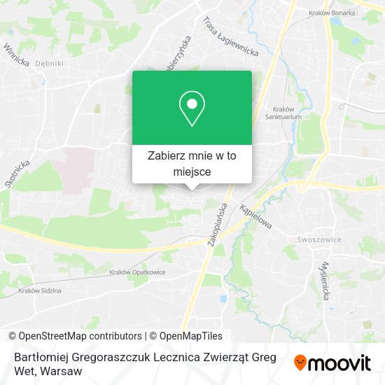 Mapa Bartłomiej Gregoraszczuk Lecznica Zwierząt Greg Wet