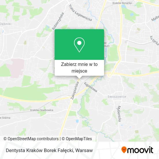 Mapa Dentysta Kraków Borek Fałęcki