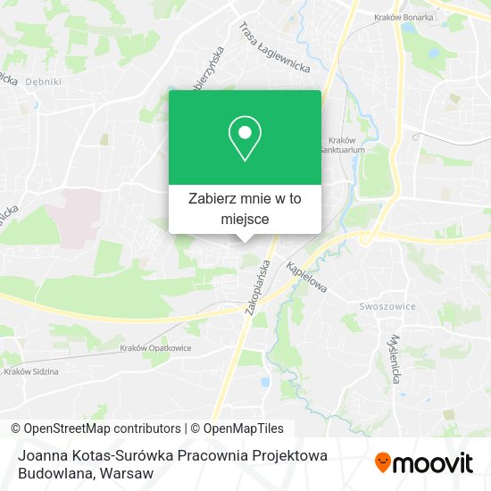 Mapa Joanna Kotas-Surówka Pracownia Projektowa Budowlana