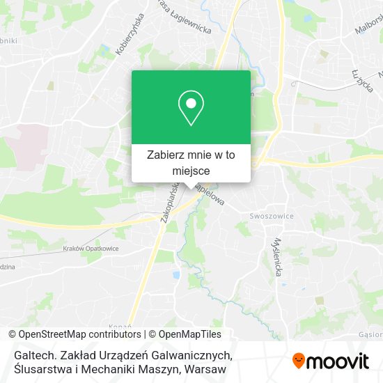 Mapa Galtech. Zakład Urządzeń Galwanicznych, Ślusarstwa i Mechaniki Maszyn