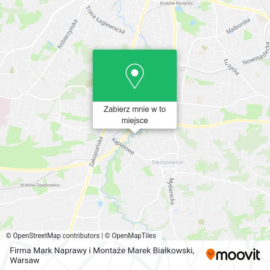 Mapa Firma Mark Naprawy i Montaże Marek Białkowski