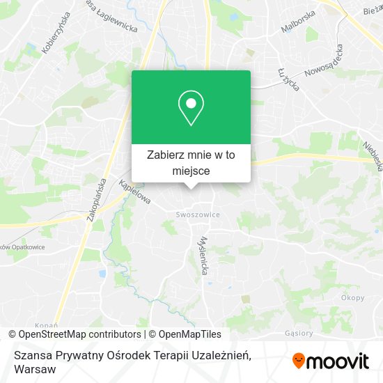 Mapa Szansa Prywatny Ośrodek Terapii Uzależnień