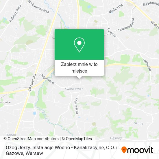 Mapa Ożóg Jerzy. Instalacje Wodno - Kanalizacyjne, C.O. i Gazowe