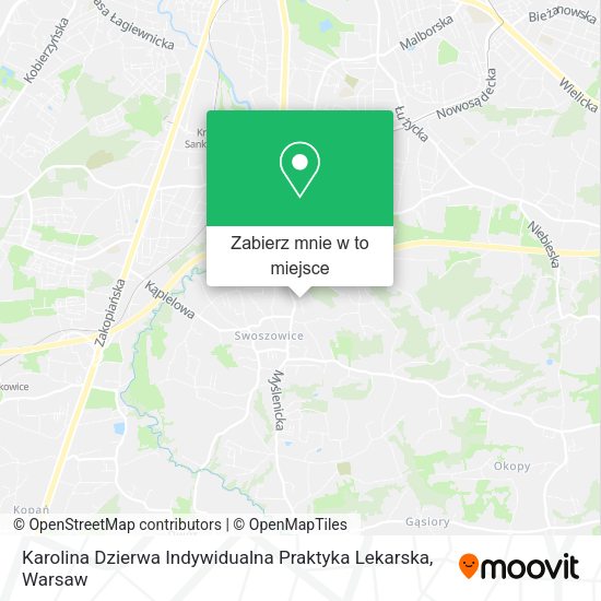 Mapa Karolina Dzierwa Indywidualna Praktyka Lekarska