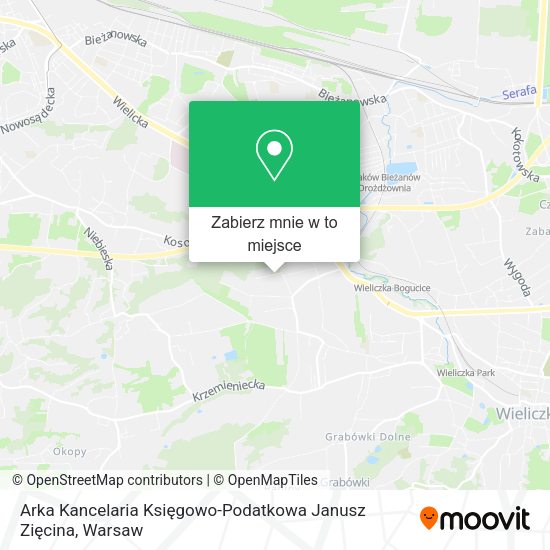 Mapa Arka Kancelaria Księgowo-Podatkowa Janusz Zięcina