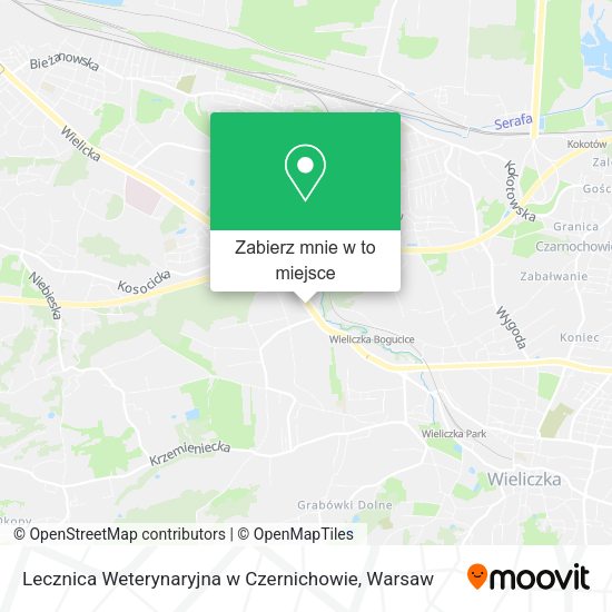 Mapa Lecznica Weterynaryjna w Czernichowie