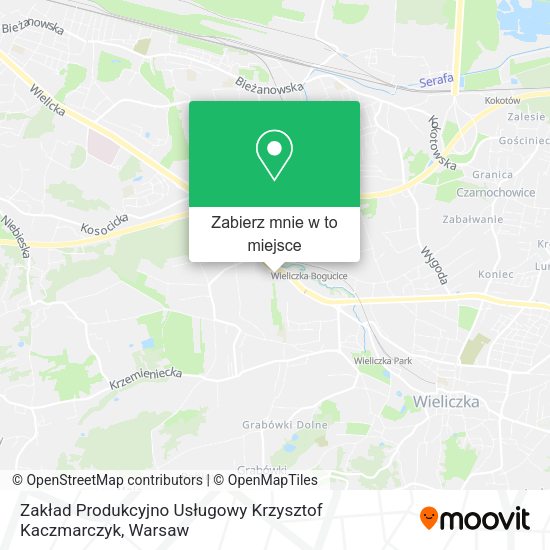 Mapa Zakład Produkcyjno Usługowy Krzysztof Kaczmarczyk