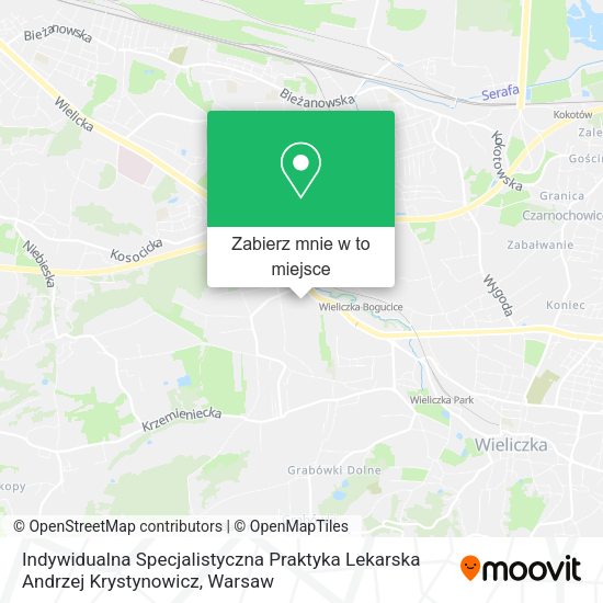 Mapa Indywidualna Specjalistyczna Praktyka Lekarska Andrzej Krystynowicz