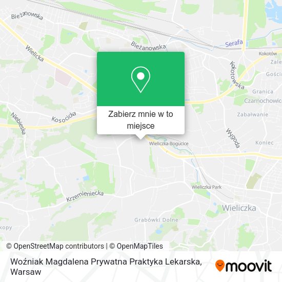 Mapa Woźniak Magdalena Prywatna Praktyka Lekarska