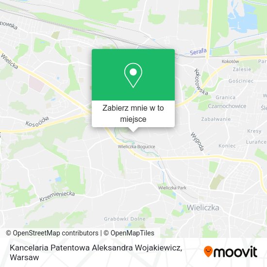 Mapa Kancelaria Patentowa Aleksandra Wojakiewicz