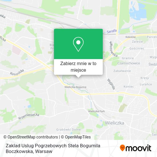 Mapa Zaklad Uslug Pogrzebowych Stela Bogumila Boczkowska