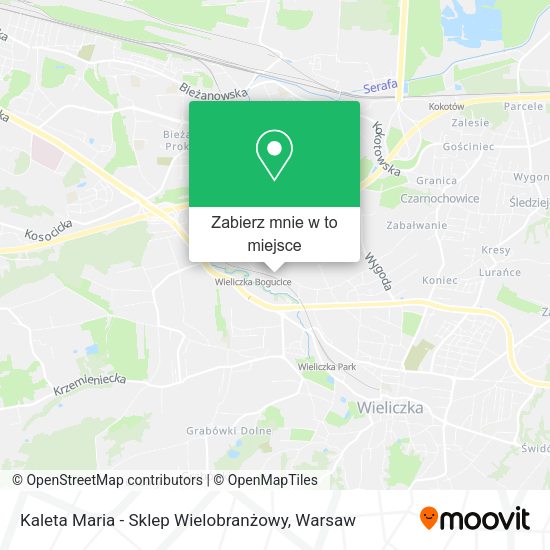 Mapa Kaleta Maria - Sklep Wielobranżowy