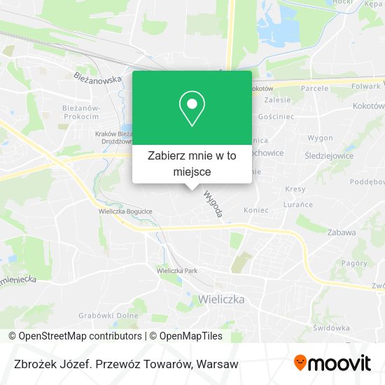 Mapa Zbrożek Józef. Przewóz Towarów