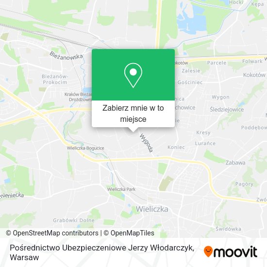 Mapa Pośrednictwo Ubezpieczeniowe Jerzy Włodarczyk