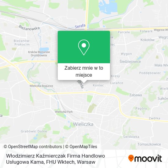 Mapa Włodzimierz Kaźmierczak Firma Handlowo Usługowa Kama, FHU Wktech