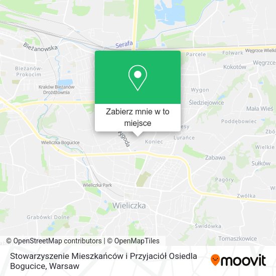 Mapa Stowarzyszenie Mieszkańców i Przyjaciół Osiedla Bogucice