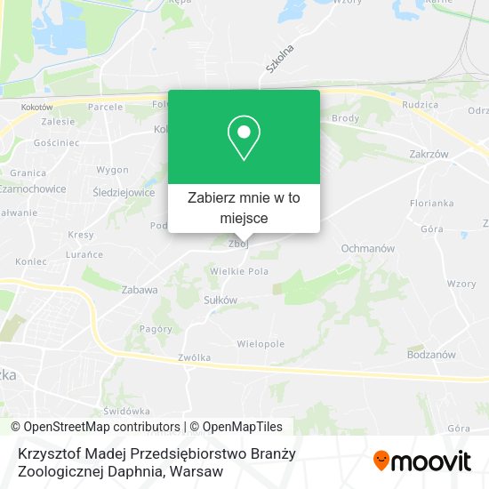 Mapa Krzysztof Madej Przedsiębiorstwo Branży Zoologicznej Daphnia