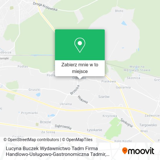 Mapa Lucyna Buczek Wydawnictwo Tadm Firma Handlowo-Usługowo-Gastronomiczna Tadmir