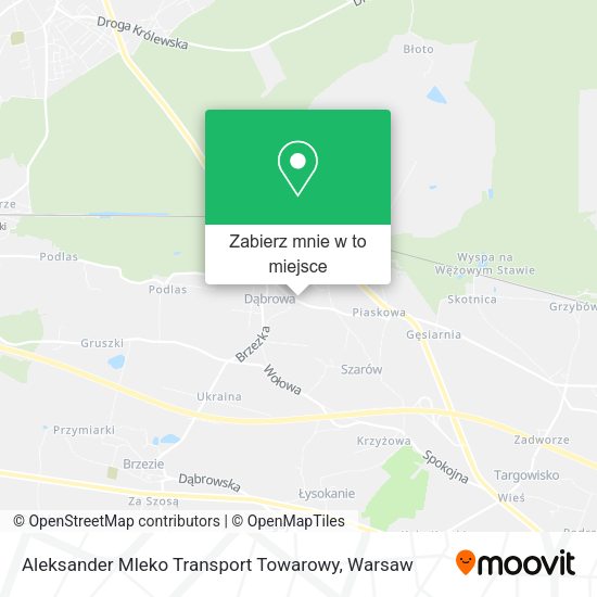 Mapa Aleksander Mleko Transport Towarowy