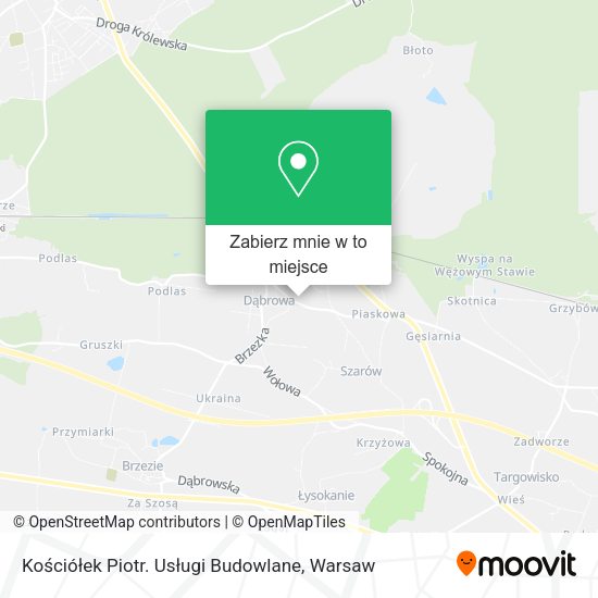 Mapa Kościółek Piotr. Usługi Budowlane