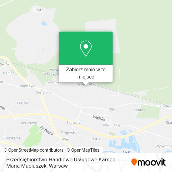 Mapa Przedsiębiorstwo Handlowo Usługowe Karneol Maria Maciuszek