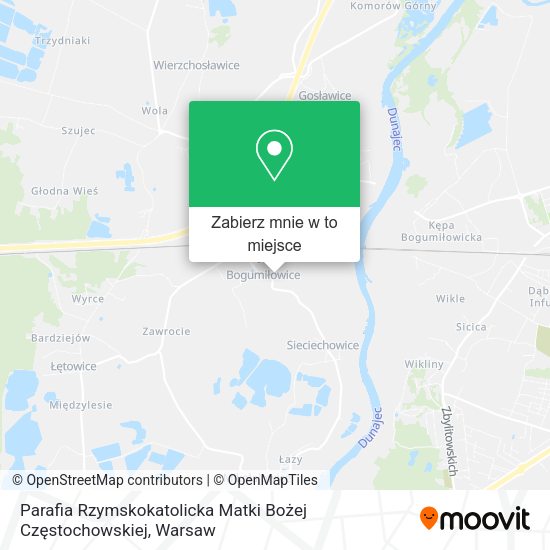 Mapa Parafia Rzymskokatolicka Matki Bożej Częstochowskiej