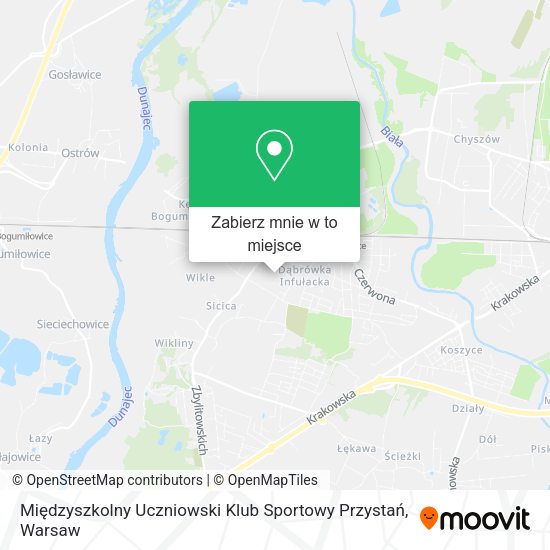 Mapa Międzyszkolny Uczniowski Klub Sportowy Przystań