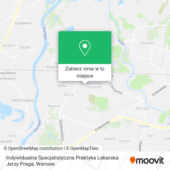 Mapa Indywidualna Specjalistyczna Praktyka Lekarska Jerzy Praga