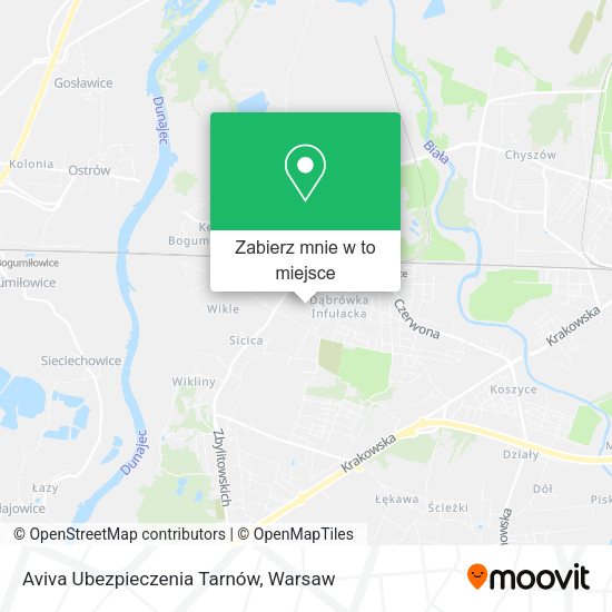 Mapa Aviva Ubezpieczenia Tarnów