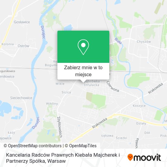 Mapa Kancelaria Radców Prawnych Kiebała Majcherek i Partnerzy Spółka