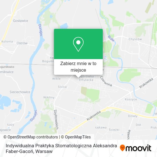 Mapa Indywidualna Praktyka Stomatologiczna Aleksandra Faber-Gacoń