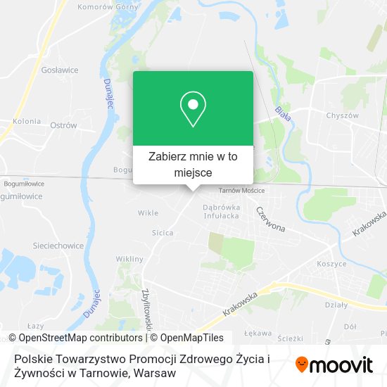 Mapa Polskie Towarzystwo Promocji Zdrowego Życia i Żywności w Tarnowie