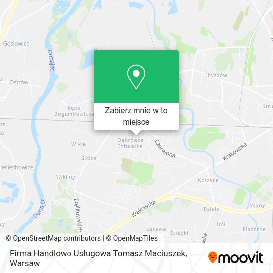 Mapa Firma Handlowo Usługowa Tomasz Maciuszek