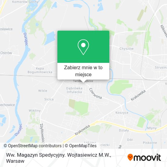 Mapa Ww. Magazyn Spedycyjny. Wojtasiewicz M.W.