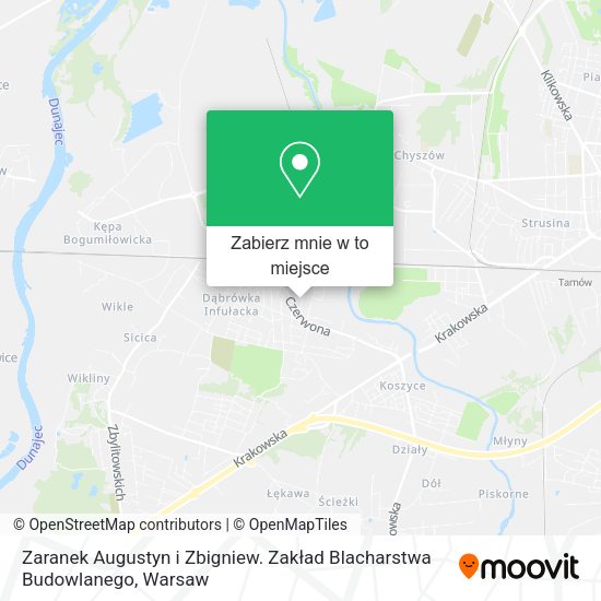 Mapa Zaranek Augustyn i Zbigniew. Zakład Blacharstwa Budowlanego