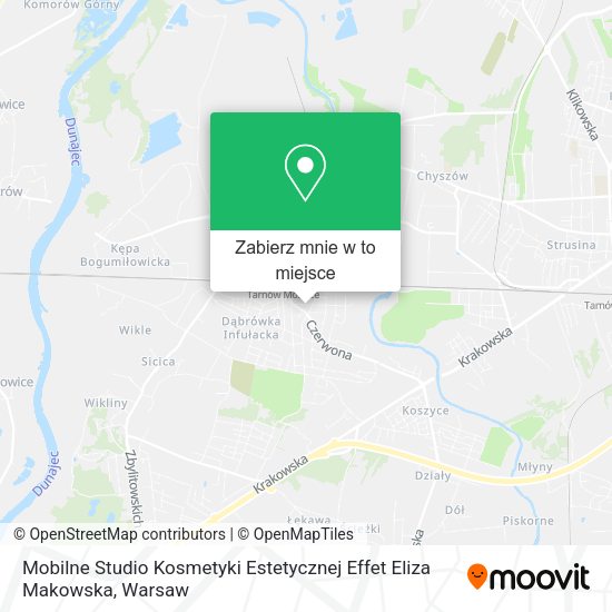 Mapa Mobilne Studio Kosmetyki Estetycznej Effet Eliza Makowska