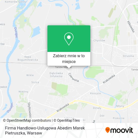 Mapa Firma Handlowo-Usługowa Abedim Marek Pietruszka