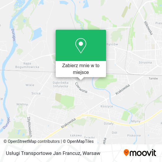 Mapa Usługi Transportowe Jan Francuz