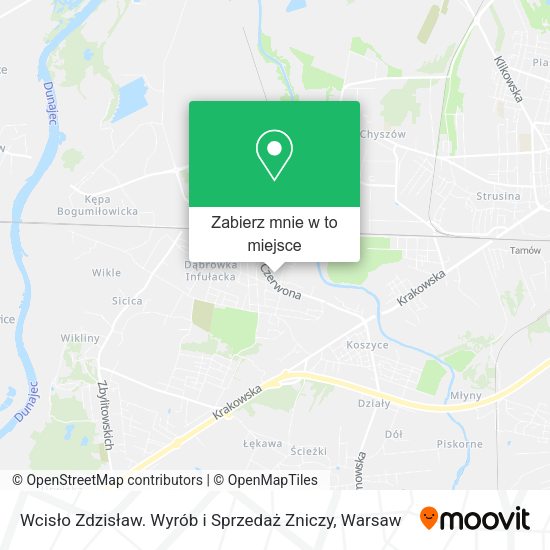 Mapa Wcisło Zdzisław. Wyrób i Sprzedaż Zniczy