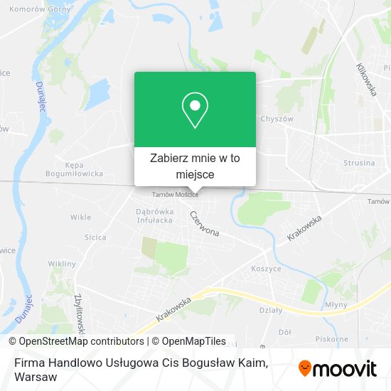 Mapa Firma Handlowo Usługowa Cis Bogusław Kaim